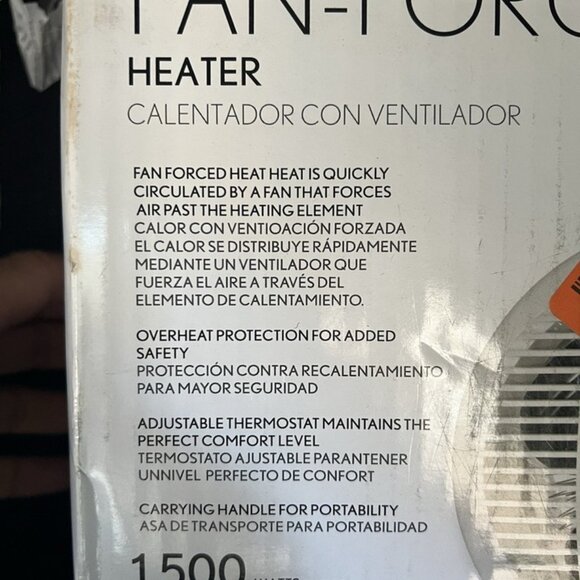 Fan forced heater, overheat protection for added safety. Size Is Small Compact - Picture 8 of 8